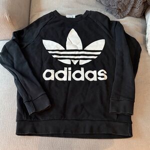 Adidas Black and White Logo Sweatshirt